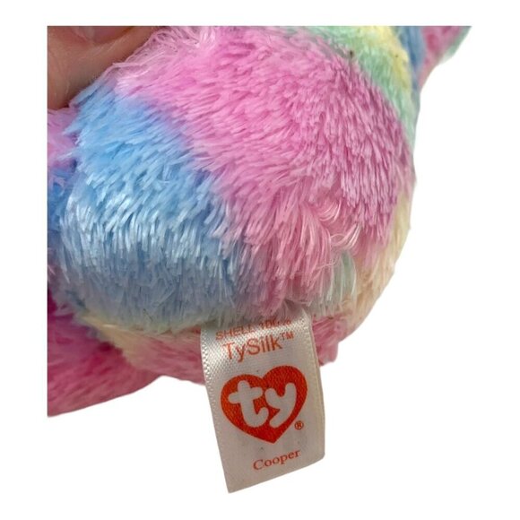 TY Beanie Boos COOPER Unicorn Sloth Glitter Eyes 6 in Boo Toy Plush Rainbow - Picture 7 of 7